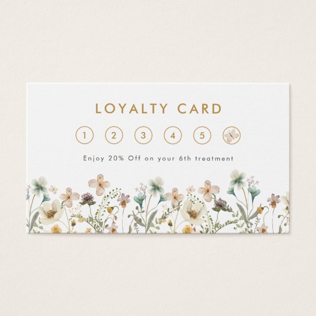 Elegant Floral Loyalty Card (Front)