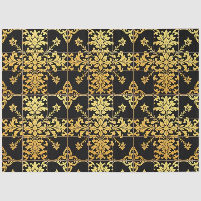 Elegant Floral Luxury Trendy Collection Tissue Paper (Front)