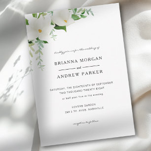Elegant Floral Magnolia Invitation