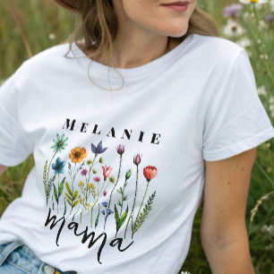 Elegant Floral Mama Bear Tri-Blend Shirt