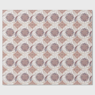 Elegant Floral Mandala Spiritual Design Pattern Wrapping Paper