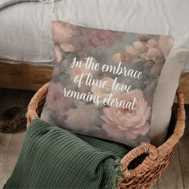 Elegant Floral Memorial Gift for Grieving Mother Cushion (Elegant Floral Memorial Gift for Grieving Mother)