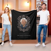 Elegant Floral Memorial Photo In Loving Memory 