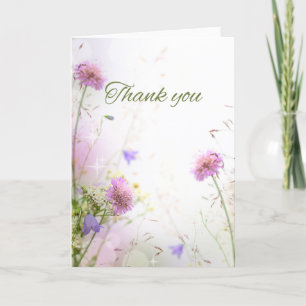 Elegant Floral Memorial Thank You Card 