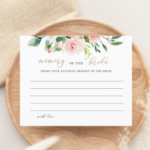 Elegant Floral Memory Of The Bride Cards