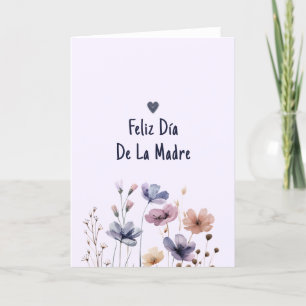 Elegant floral Mom Spanish Happy Mothers Day Card