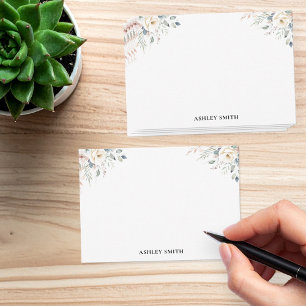 Elegant Floral Monogram Card