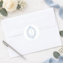 Elegant Floral Monogram Crest Wedding