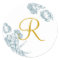Elegant Floral Monogram Sticker