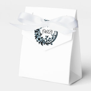 Elegant Floral Monogram Wedding Favour Box