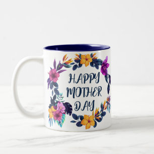 Elegant Floral Mother’s Day Custom Name Coffee Mug