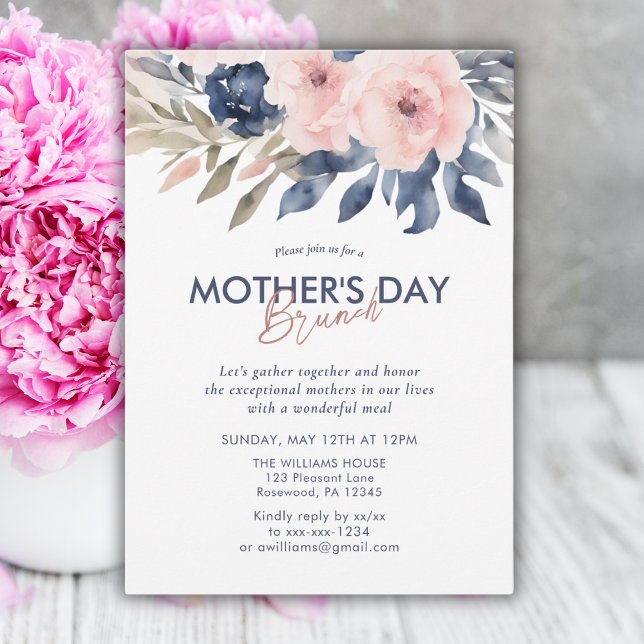 Elegant Floral Mother's Day Brunch Invitation (Creator Uploaded)