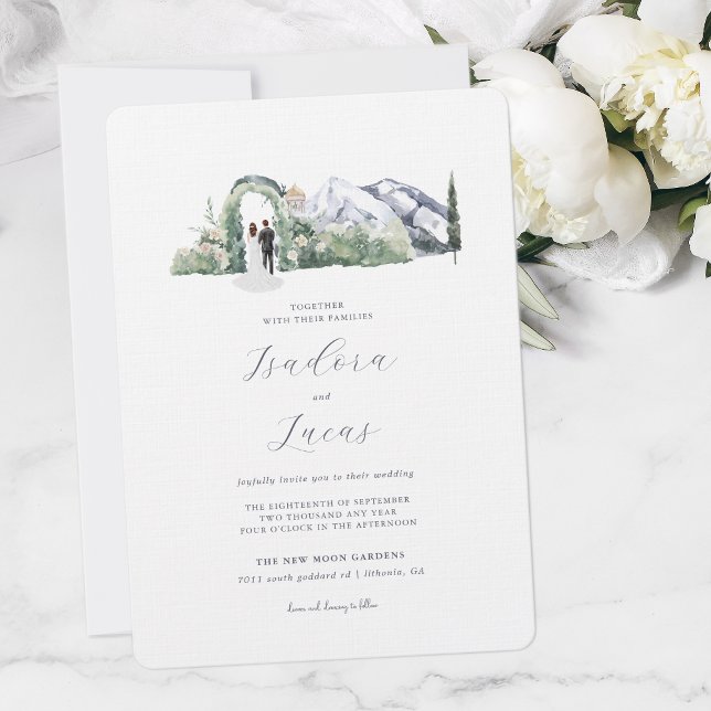 Elegant Floral Mountain | Wedding Invitation (Creator Uploaded)