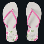 Elegant Floral Mr & Mrs Wedding | Flip Flops<br><div class="desc">For further customisation, please click the "Customise" button and use our design tool to modify this template. If the options are available, you may change text and image by simply clicking on "Edit/Remove Text or Image Here" and add your own. If you wish to have this design added to a...</div>