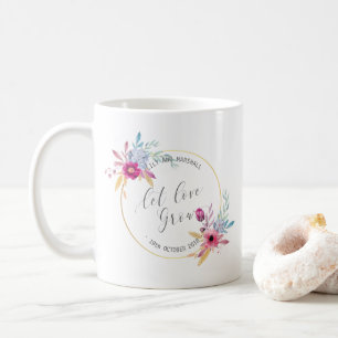 Elegant Floral Mr & Mrs Wedding   Mug