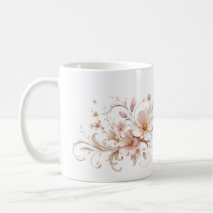 Elegant Floral Mug Wrap Design