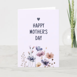 Elegant floral Mum Happy Mothers Day Card