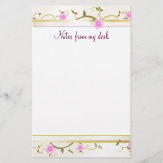 Elegant Floral Note Paper