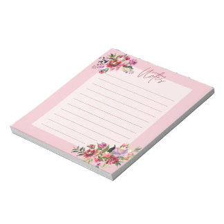 elegant floral notepads