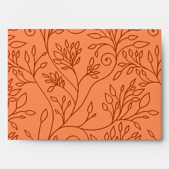 Elegant floral orange Envelope (Front)