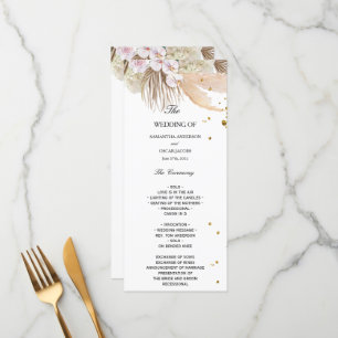 Elegant Floral Orchids & Pampas Beauty Frame Menu