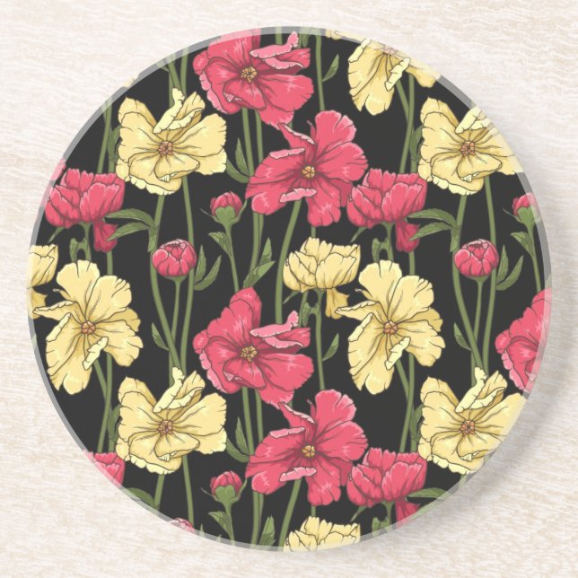 Elegant floral pattern 2 coaster (Front)