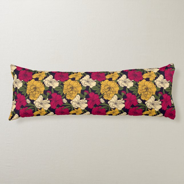 Elegant floral pattern body cushion (Front)