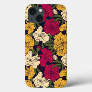 Elegant floral pattern iPhone 13 case
