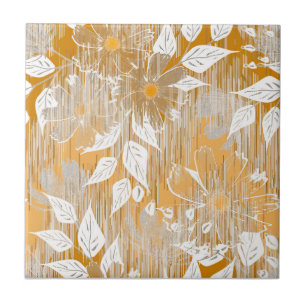 Elegant floral pattern.  ceramic tile