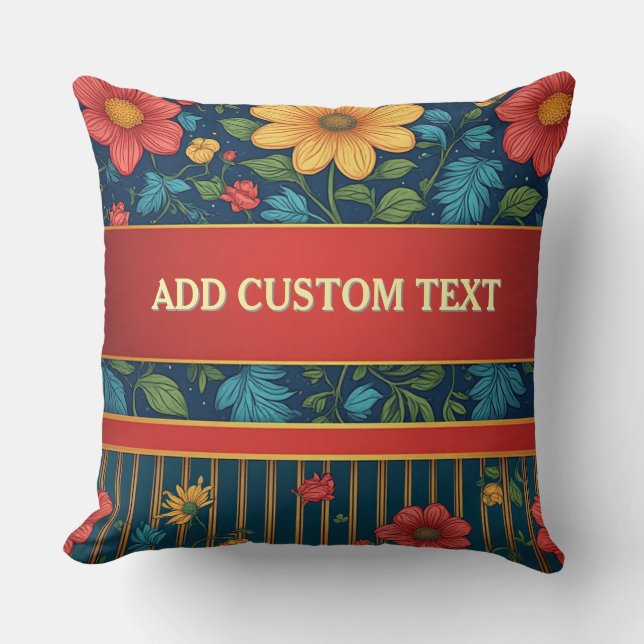 Elegant Floral Pattern Cushion (Front)