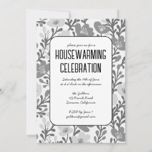 Elegant Floral Pattern Custom HOUSEWARMING PARTY Invitation