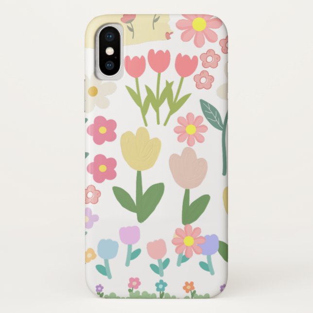 Elegant Floral Pattern Design Case-Mate iPhone Case (Back)