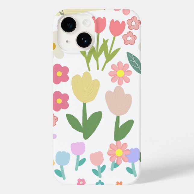 Elegant Floral Pattern Design Case-Mate iPhone Case (Back)