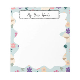 Elegant Floral Pattern Envelopes with text Notepad