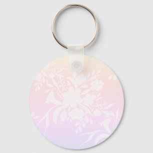Elegant floral pattern in pastel colors laptop sle key ring