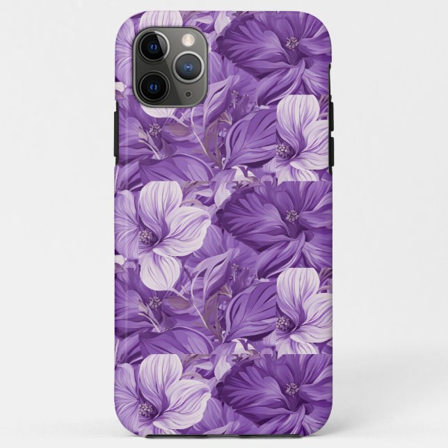 Elegant floral pattern in purple tones Case-Mate iPhone case (Back)