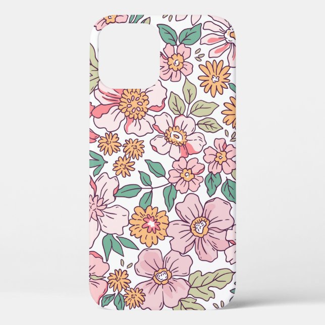 Elegant floral pattern in small hand draw flower.  Case-Mate iPhone case (Back)