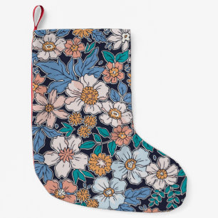 Elegant floral pattern in small hand draw flower. christmas stocking