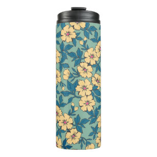 Elegant floral pattern in small hand draw flower. thermal tumbler