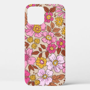 Elegant floral pattern in small hand draw flowers. iPhone 12 case