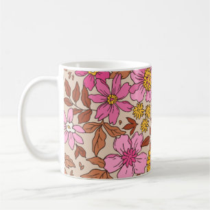 Elegant floral pattern in small hand draw flowers. coffee mug
