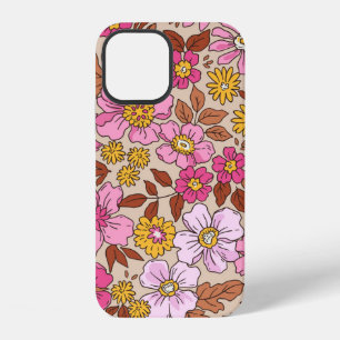 Elegant floral pattern in small hand draw flowers. iPhone 12 case