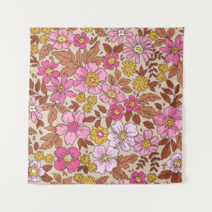 Elegant floral pattern in small hand draw flowers. tapestry