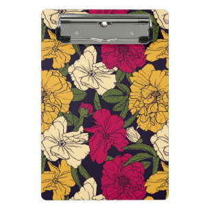 Elegant floral pattern mini clipboard