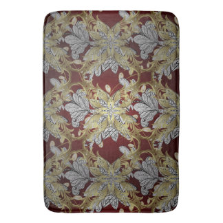 Elegant Floral Pattern Neutral Colours Gold Elemen Bath Mat