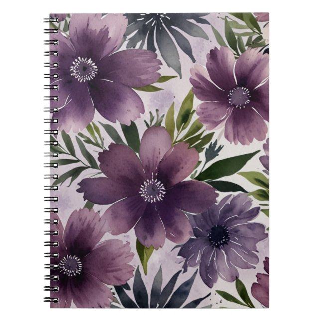 Elegant Floral Pattern Notebook (Front)