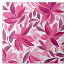 Elegant Floral Pattern Pink Fuchsia