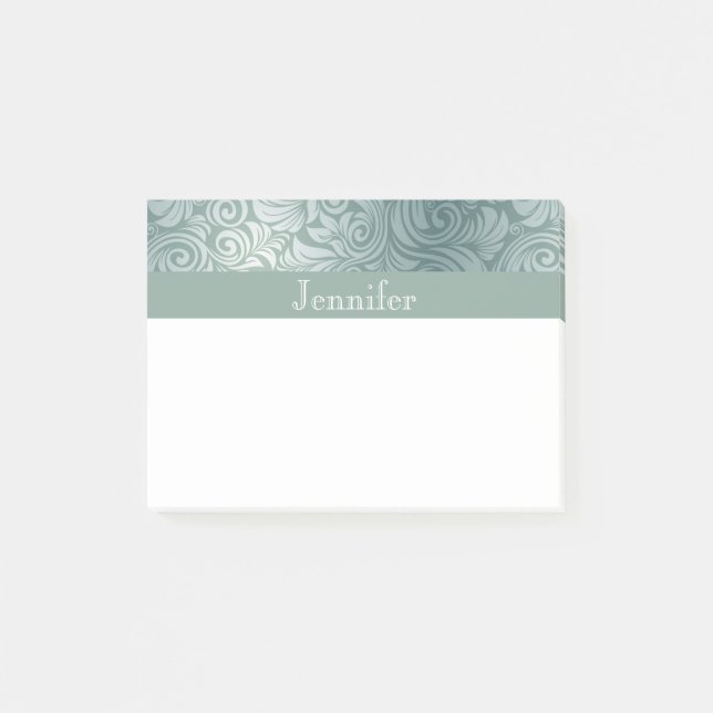Elegant Floral Pattern Post-it Notes (Front)