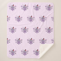 Elegant floral pattern purple violet grey red