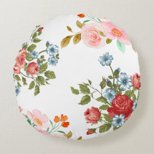 Elegant floral pattern   round cushion